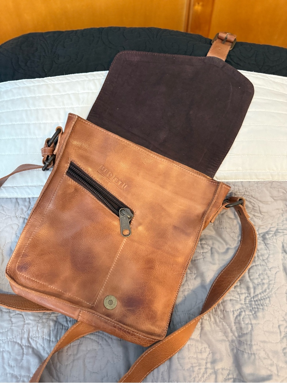 Bed Stu Leather Crossbody Bag - Brown - Picture 3 of 5